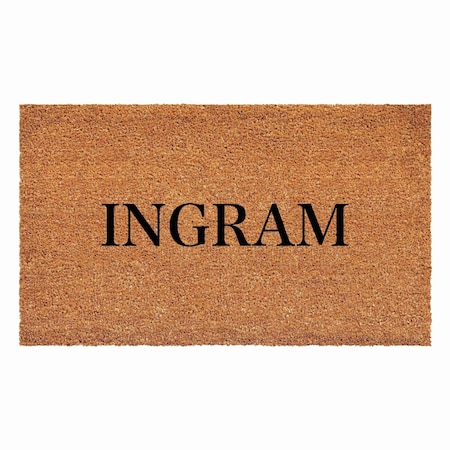 Calloway Mills Personalized Door Mat, Black, Natural, 24 in W x 48 in L 111332448